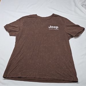 Jeep Brown Acid Washed Freedom Redefined Men's T-Shirt L
